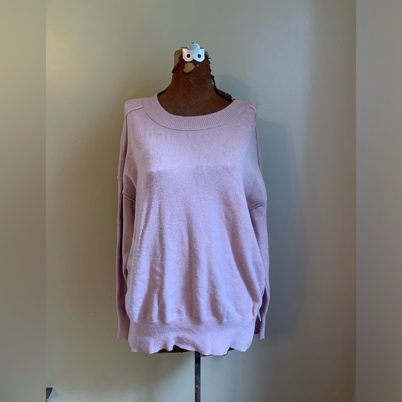 Evereve Mock Neck Sweater Women's small light pink Knit Southwestern Boho - Picture 1 of 9